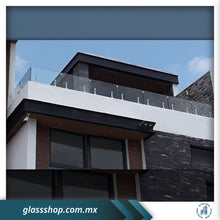 Cargar imagen en el visor de la galería, Barandal Flotado ó de Minipostes con cristal de 10mm por M2