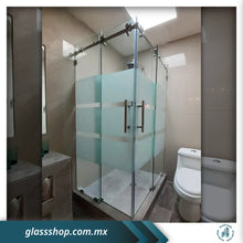 Cargar imagen en el visor de la galería, Cancel de Baño Corredizo en Escuadra Bacalar de 10 mm