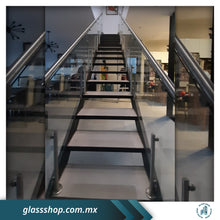 Cargar imagen en el visor de la galería, Barandal Flotado ó de Minipostes con cristal de 10mm por M2