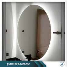 Cargar imagen en el visor de la galería, Espejo de 6mm con bastidor, canto pulido Brillante y luz LED trasera por M2