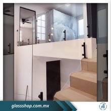 Cargar imagen en el visor de la galería, Barandal Flotado ó de Minipostes con cristal de 10mm por M2