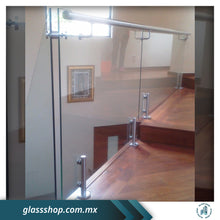 Cargar imagen en el visor de la galería, Barandal Flotado ó de Minipostes con cristal de 10mm por M2