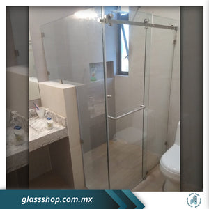 Cancel de Baño Corredizo en Escuadra Bacalar de 10 mm