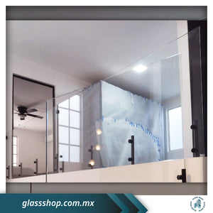 Barandal Flotado ó de Minipostes con cristal de 10mm por M2