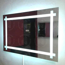 Cargar imagen en el visor de la galería, Espejo de 6mm compuesto por cenefa de Esmerilado y luz LED por M2
