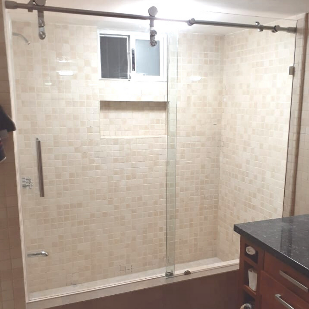 Cancel de Baño Corredizo 10mm Sistema Oaxaca